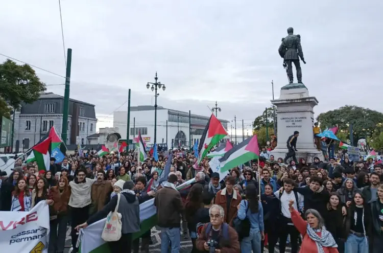 Protesto em defesa do povo palestiniano estremece Lisboa
