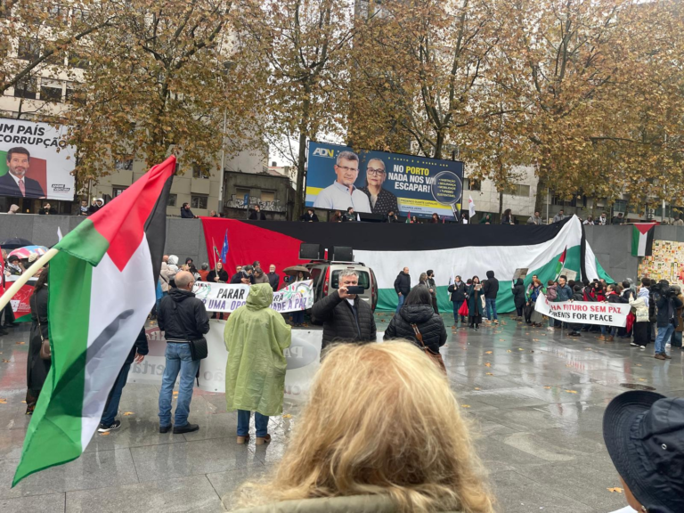 Porto: Manifestação pró-Palestina reúne centenas e eleva solidariedade à resistência nacional palestiniana